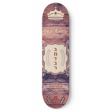 Custom Printed Unique high-quality wood Skateboard representing the book of Bamidbar - Numbers
