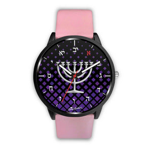 Menorah Purple - HIS Time Custom Watch Design