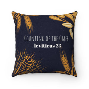 Counting of the Omer - Custom holiday design, Spun Polyester Square Pillow including insert