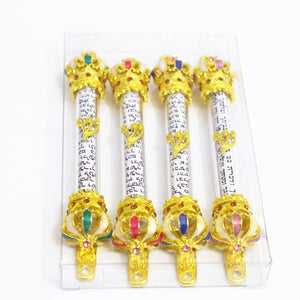 Mezuzah Clear Tube - Gold Plated House Door Talisman with Prayer from Jerusalem Non Kosher Scroll